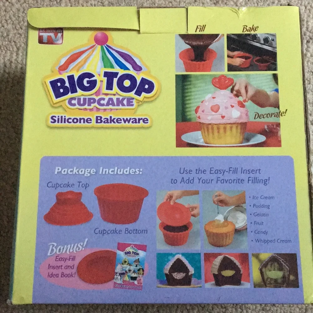 Big top cupcake silicone bakeware